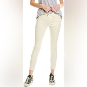 NWT HUDSON Natalie Mid-Rise Skinny Ankle Jeans Off-White Papyrus Twill Pants New